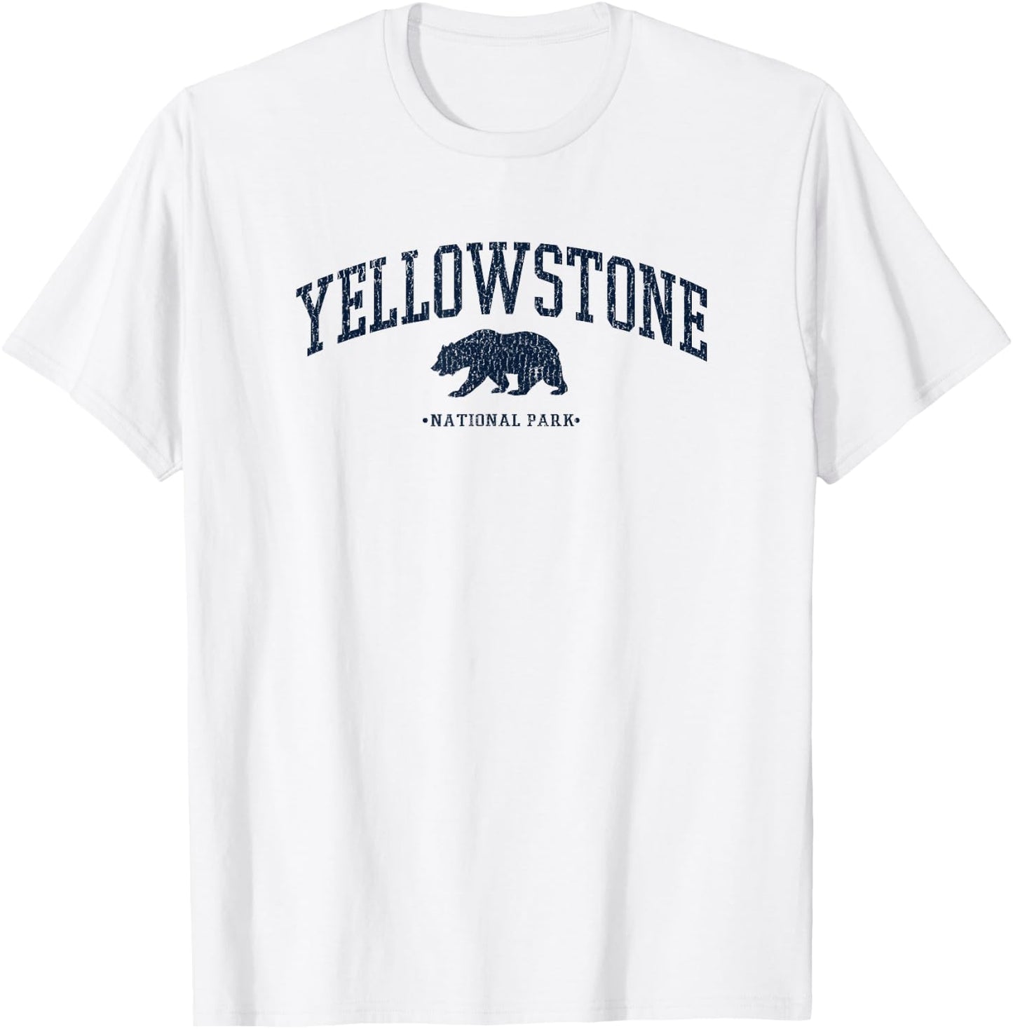 Yellowstone National Park Retro T-Shirt - T-Shirt | White