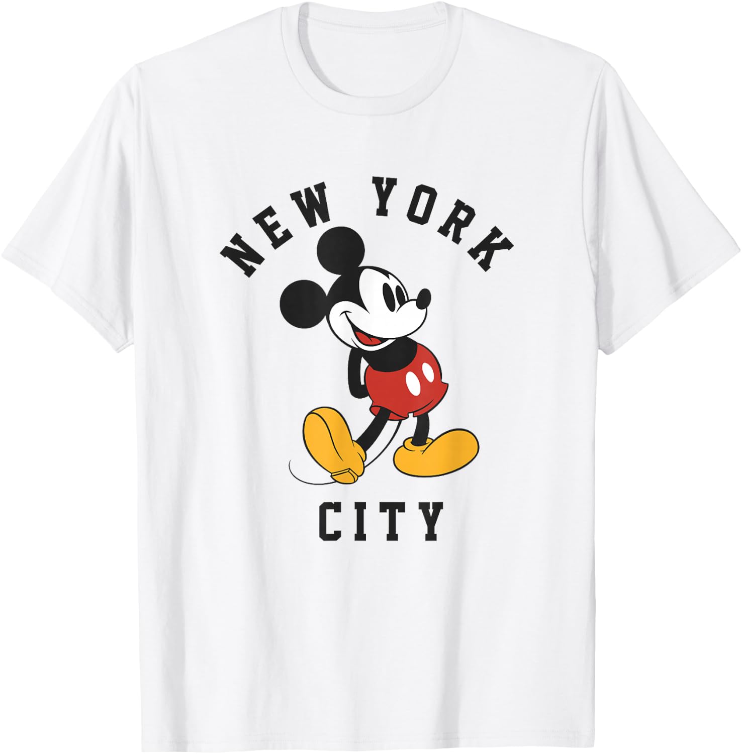 Disney Mickey And Friends Mickey New York City Retro Poster T-Shirt - T-Shirt | White