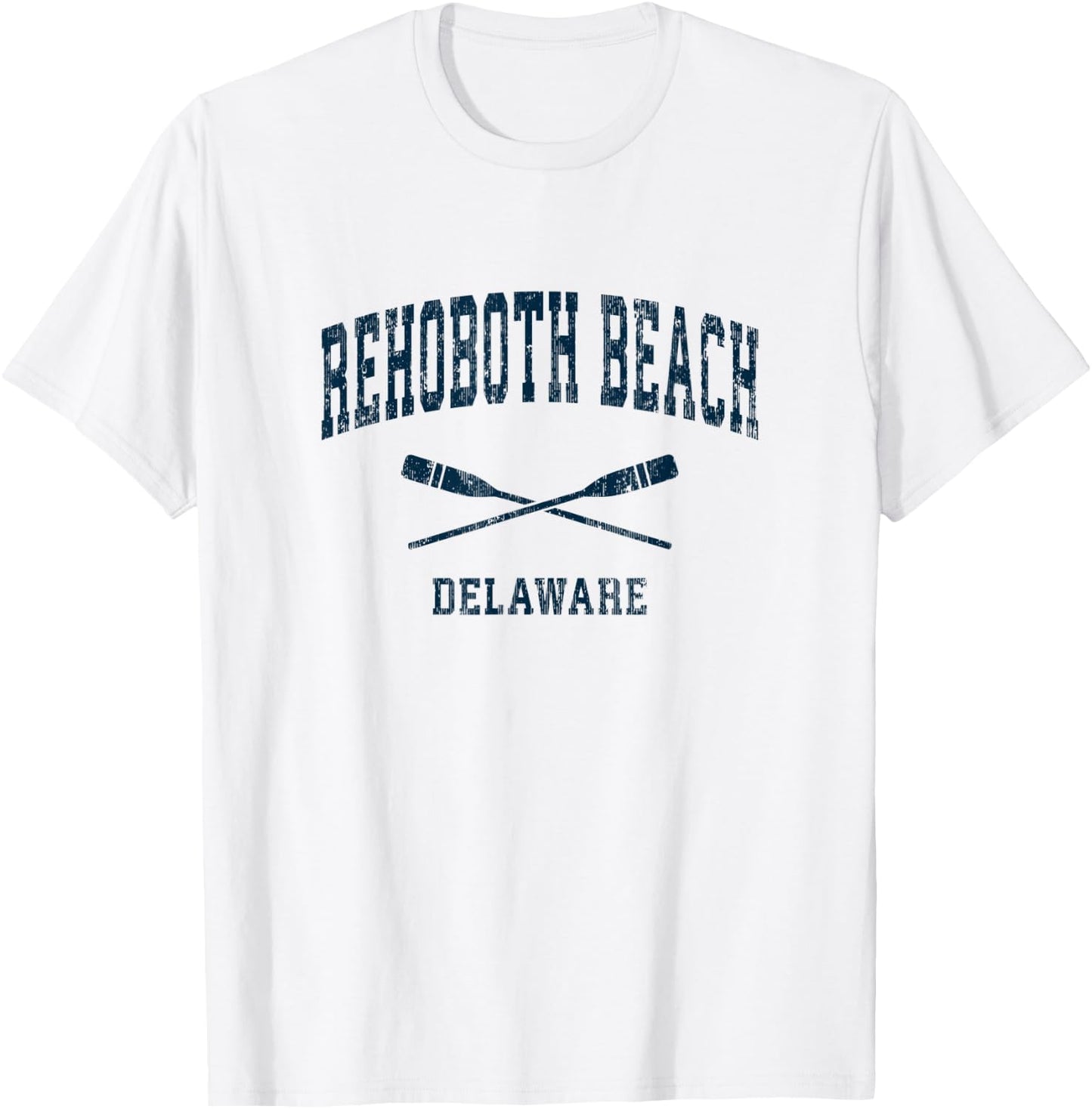 Rehoboth Beach Delaware Vintage Nautical Paddles Sports Oars Men Women Kids T-Shirt - T-Shirt | White