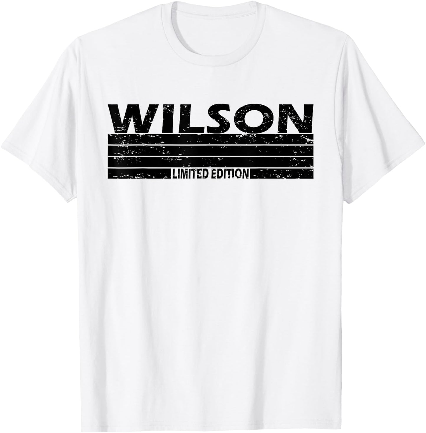 Wilson Surname Limited Edition Retro Vintage Style Sunset T-Shirt - T-Shirt | White