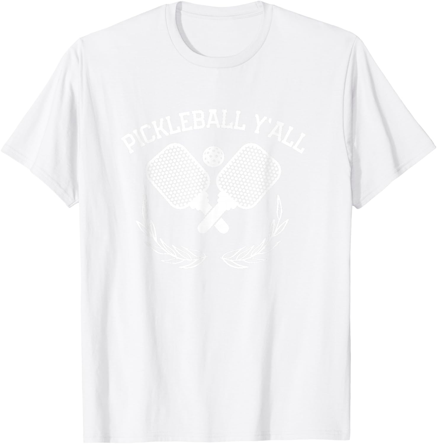 Pickleball Y'all Funny T-Shirt - T-Shirt | White