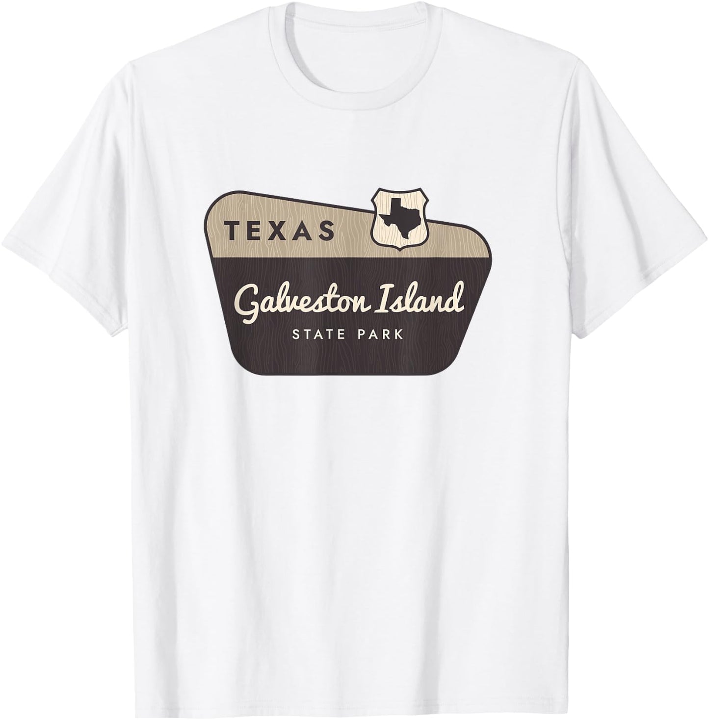 Galveston Island State Park Texas TX Welcome Sign Vacation T-Shirt - T-Shirt | White