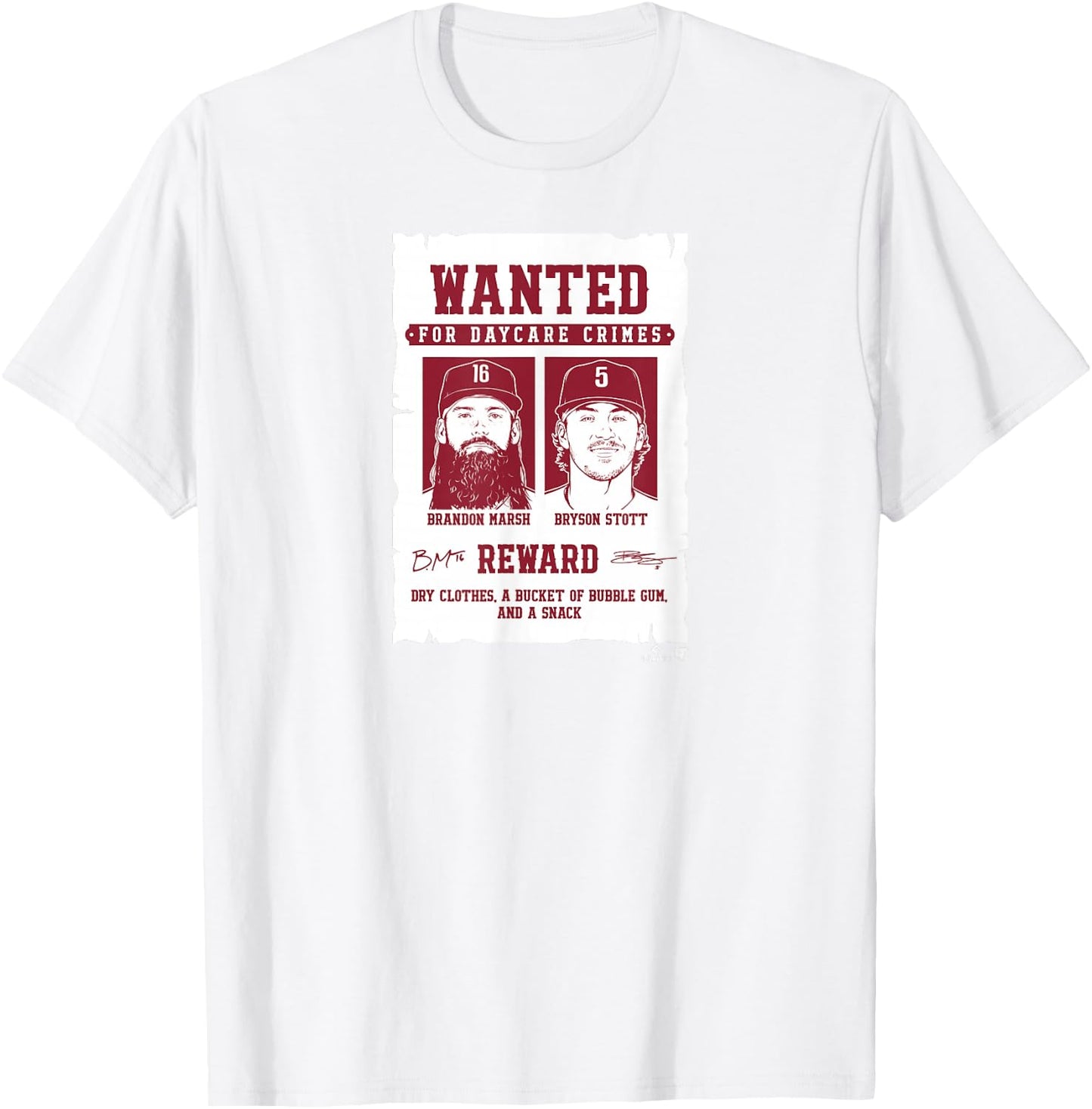Bryson Stott & Brandon Marsh - Daycare Crimes - Philadelphia T-Shirt - T-Shirt | White