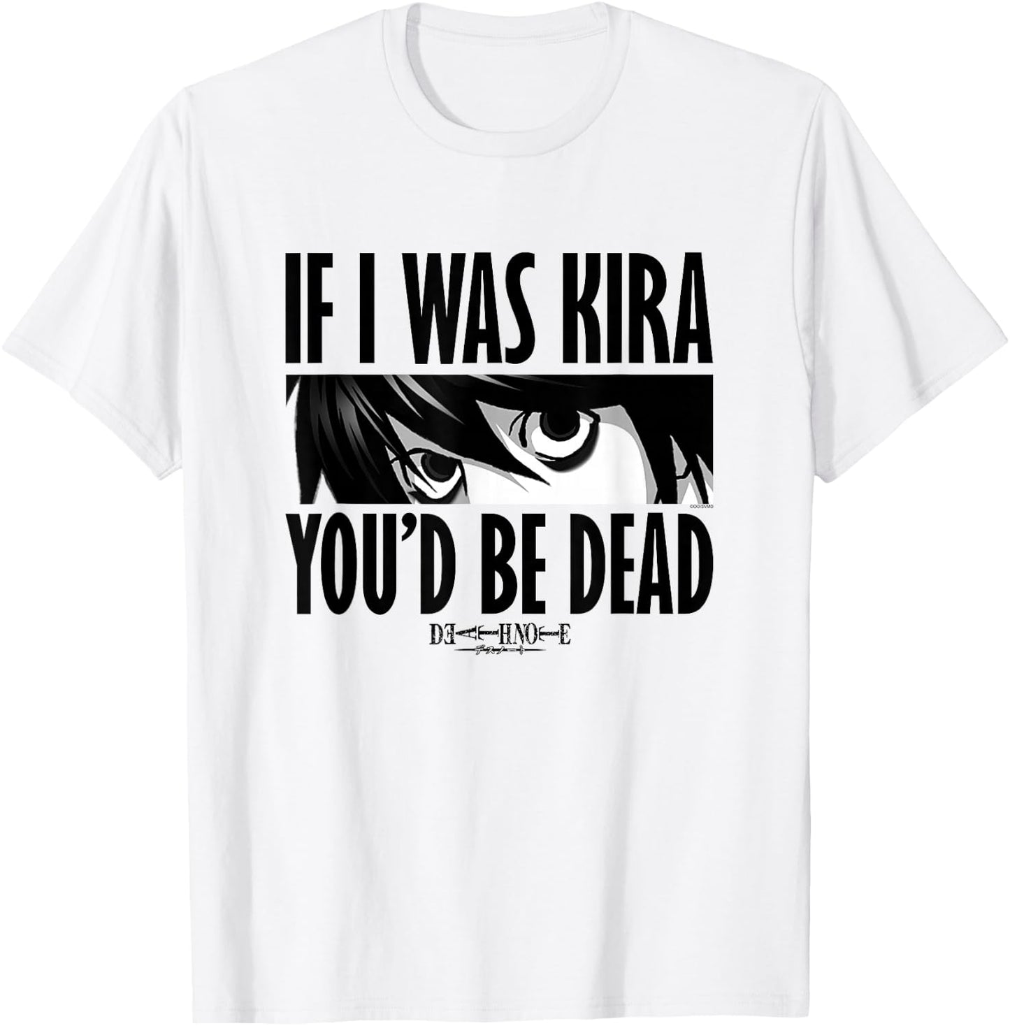 Death Note If I was Kira L Eyes Anime T-Shirt - T-Shirt | White