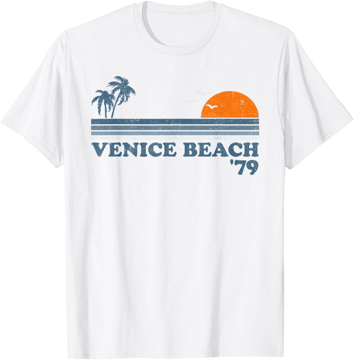 Vintage Venice Beach California Retro Sunset Surf 70's Gift Men Women Kids T-Shirt - T-Shirt | White