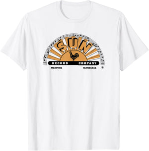 Sun Records Half Logo Painted Fill T-Shirt - T-Shirt | White