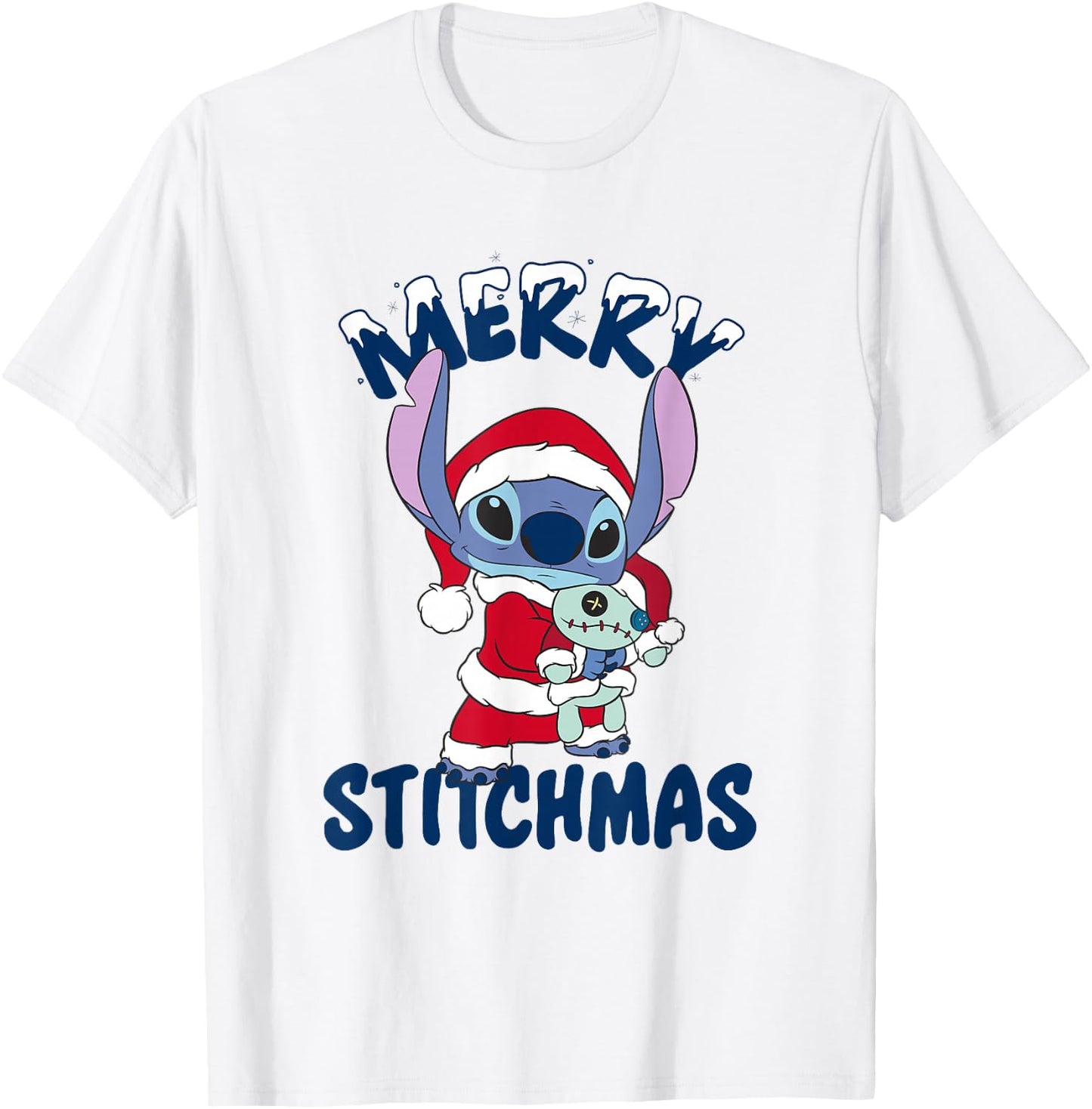 Disney Lilo & Stitch Christmas Merry Stitchmas Portrait T-Shirt - T-Shirt | White