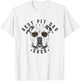 Men's Best Pitbull Dad Ever with Graphic Pitbull Face T-Shirt - T-Shirt | White