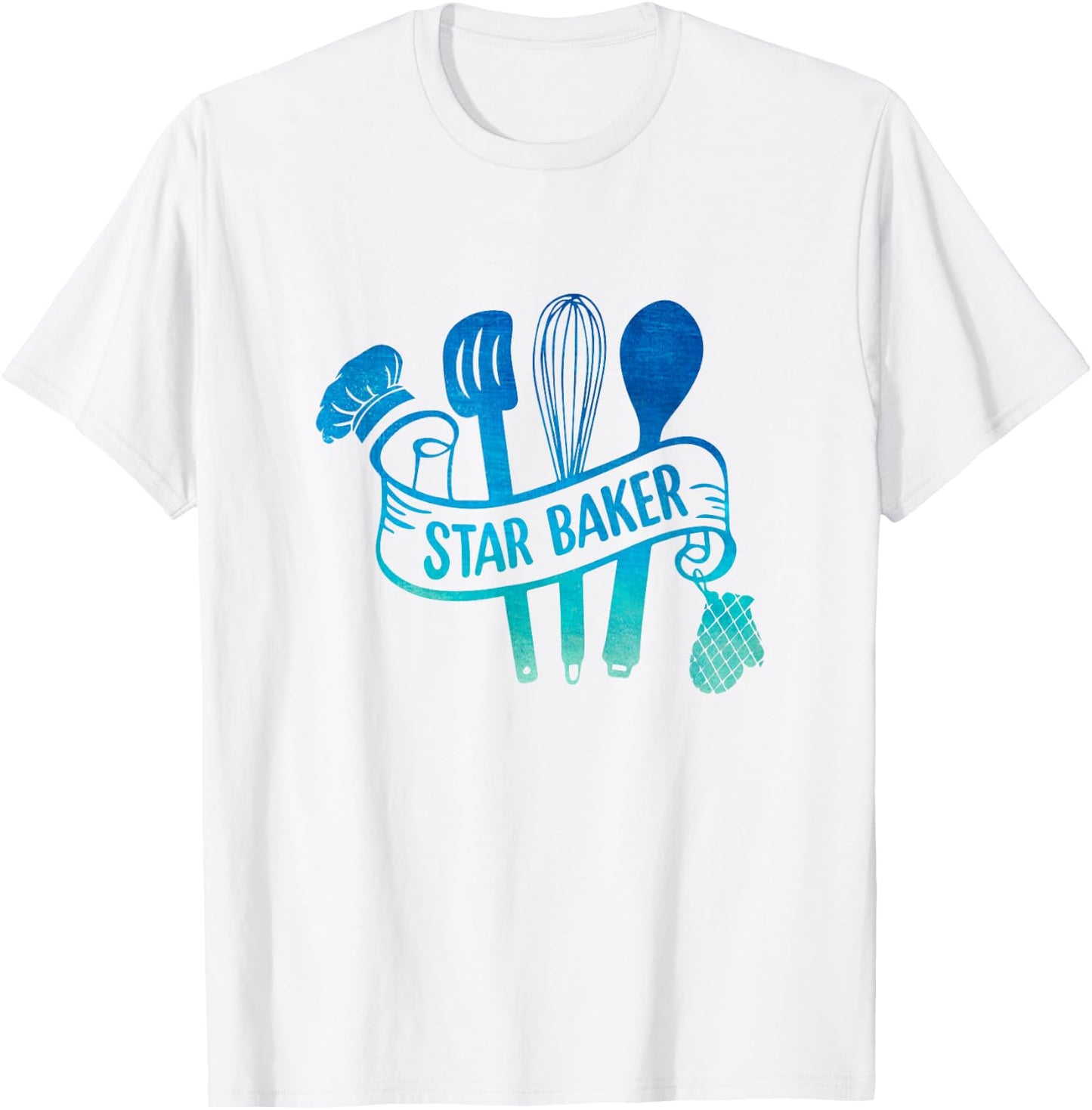 Star Baker Cake Baking Confectioner Cupcake Pastry Caking T-Shirt - T-Shirt | White