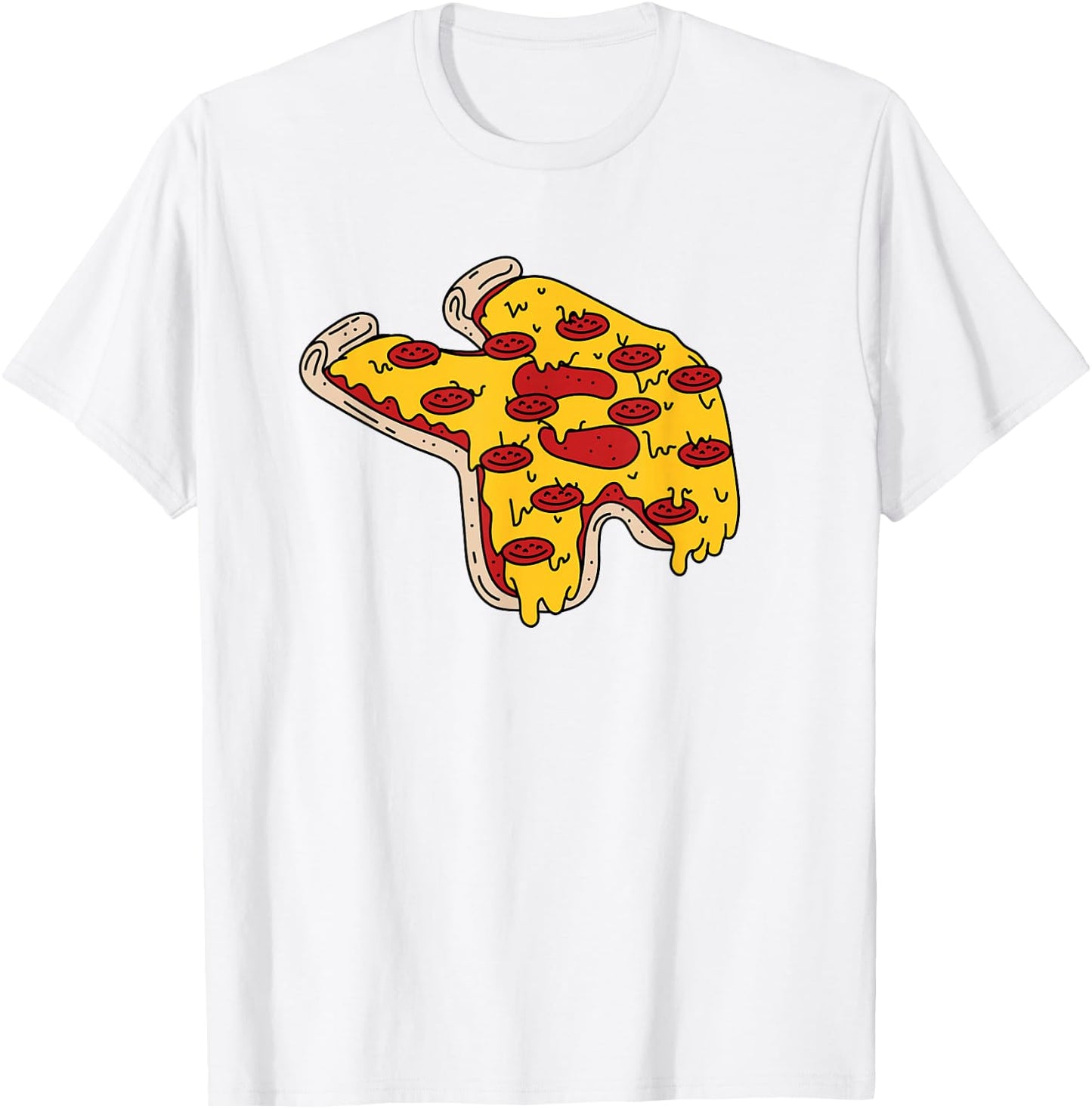 Pizza Arrow T-Shirt - T-Shirt | White
