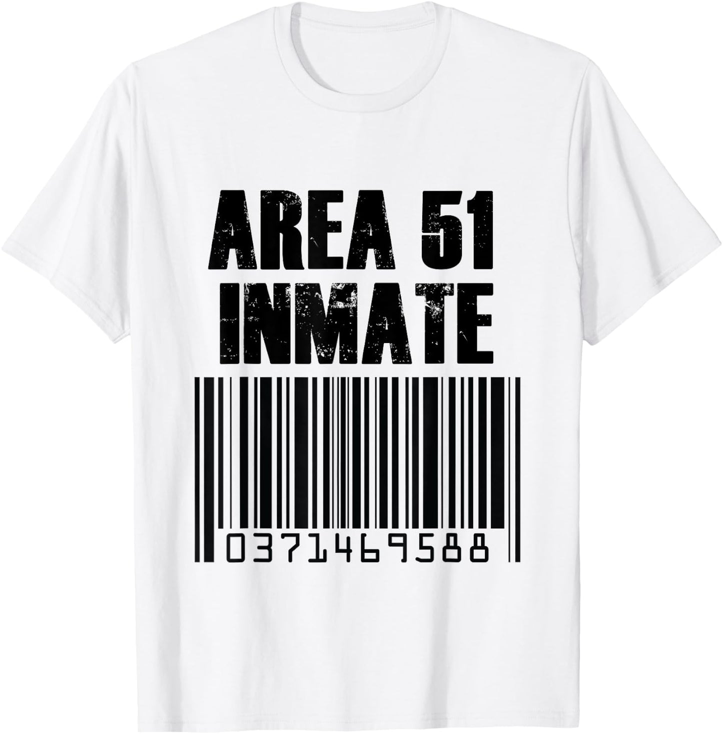 Area 51 Inmate Barcode Alien Green Costume T-Shirt - T-Shirt | White