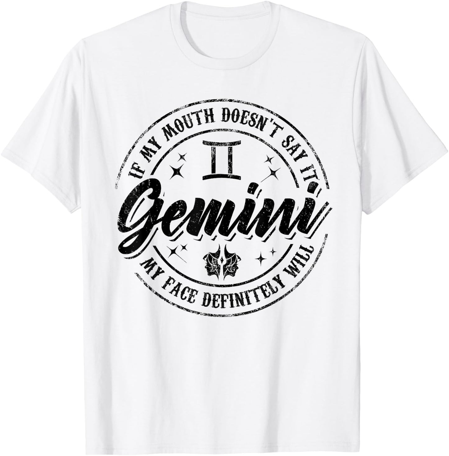 Gemini Horoscope Astrology Birthday Zodiac Sign Men Women T-Shirt - T-Shirt | White