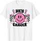 Fuck Cancer Smile Face Pink Ribbon Breast Cancer Awareness T-Shirt - T-Shirt | White
