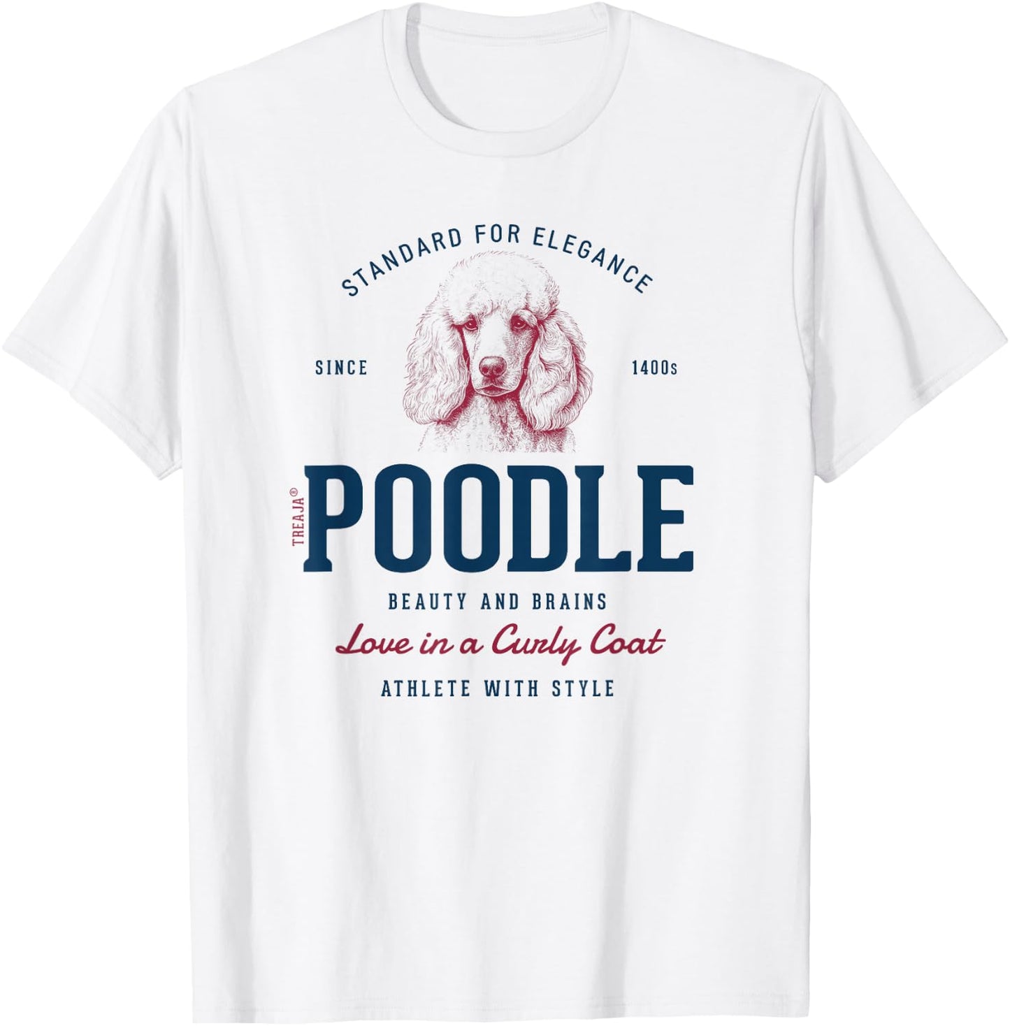 Retro Styled Vintage Poodle T-Shirt - T-Shirt | White