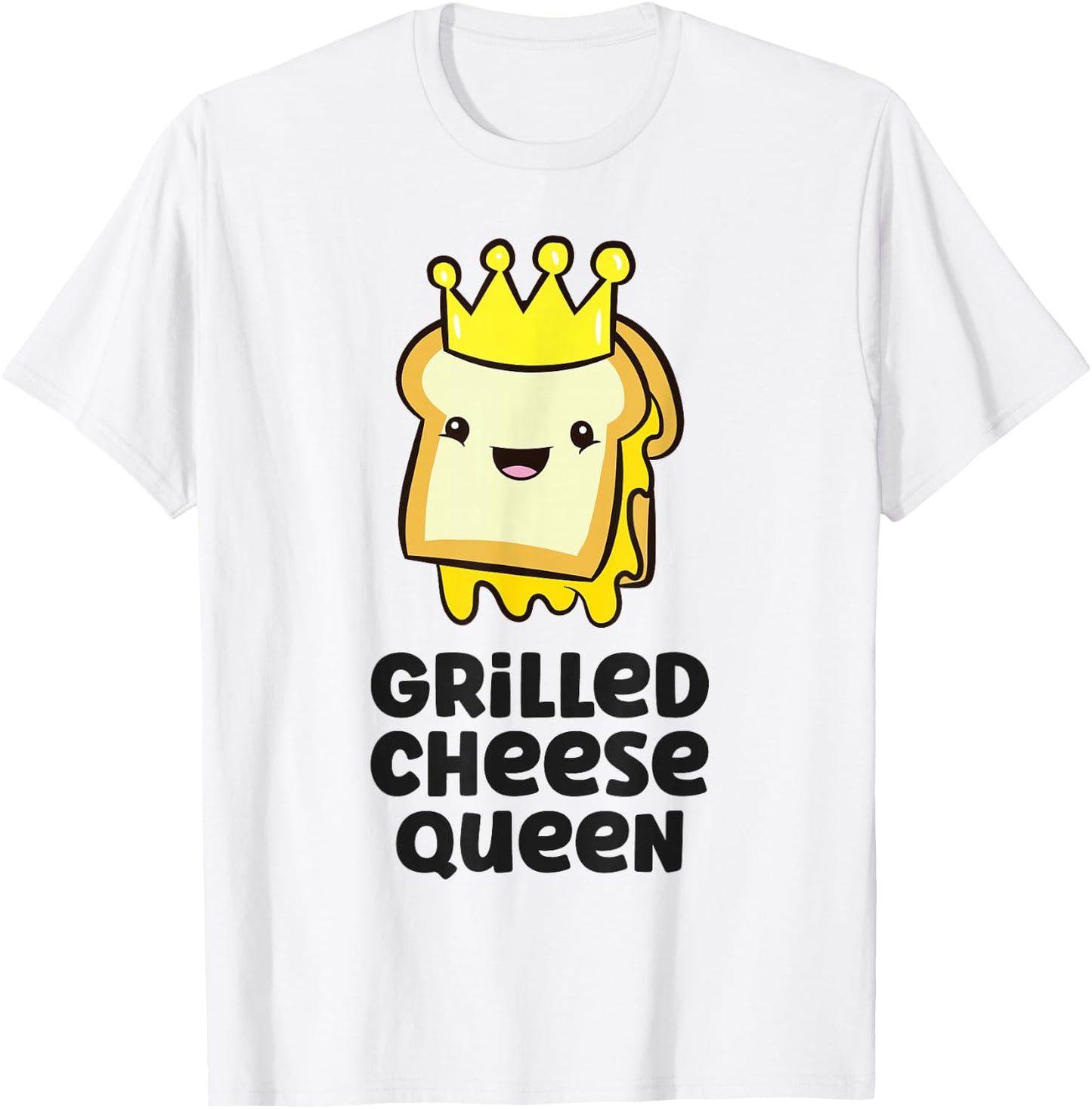 Grilled Cheese Queen Funny Toasted Grilled Cheese Sandwich T-Shirt - T-Shirt | White