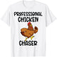 Professional Chicken Chaser Funny Farm Farmer Kids Running T-Shirt - T-Shirt | White