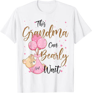 Baby Bear Baby Shower Spring Grandma Bearly Wait Baby Girl T-Shirt - T-Shirt | White