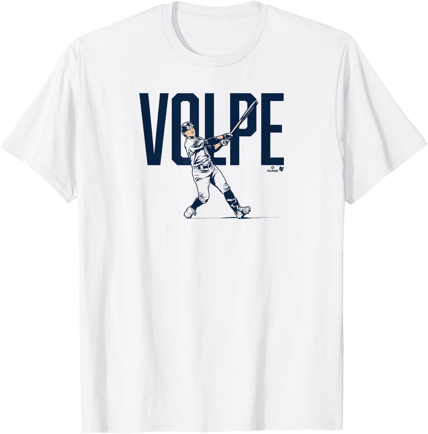 Anthony Volpe - Swing - New York Baseball T-Shirt - T-Shirt | White