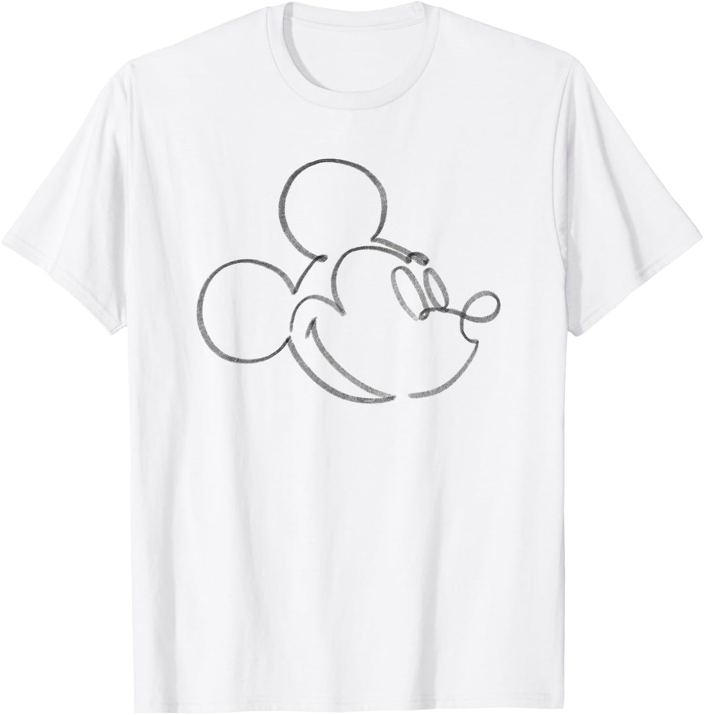 Disney Mickey Mouse Head Artist Pencil Doodle Retro Vintage Small T-Shirt - T-Shirt | White