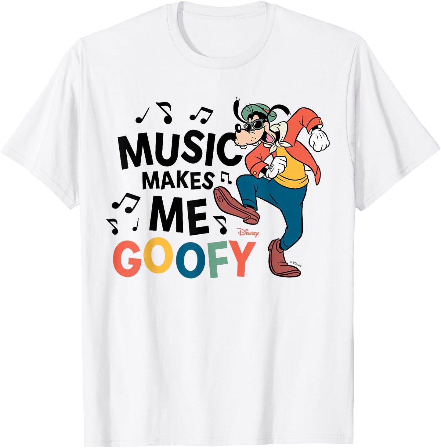 Disney - Music Makes Me Goofy T-Shirt - T-Shirt | White