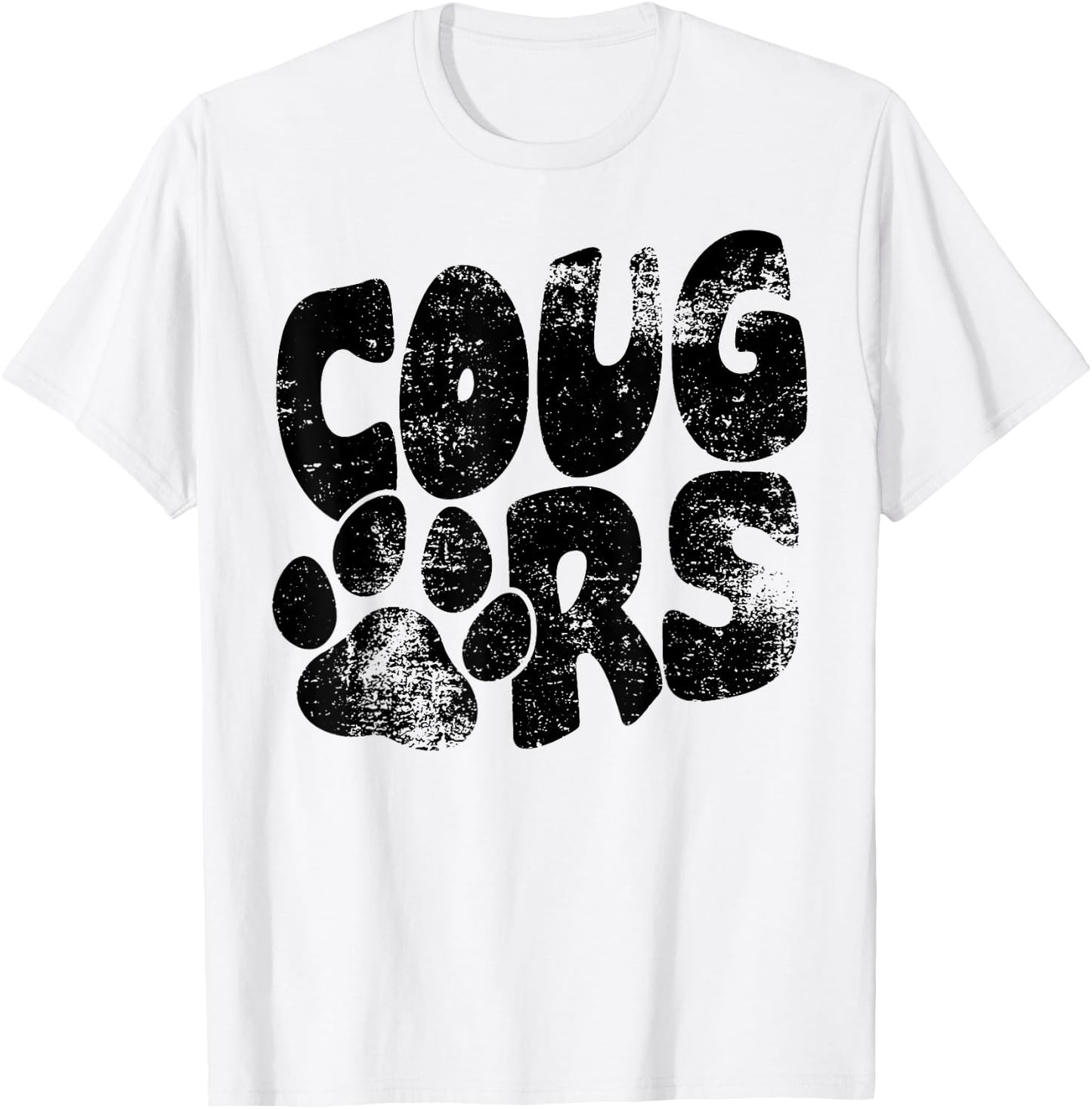 Cougars Football School Sports Fan Team Spirit T-Shirt - T-Shirt | White