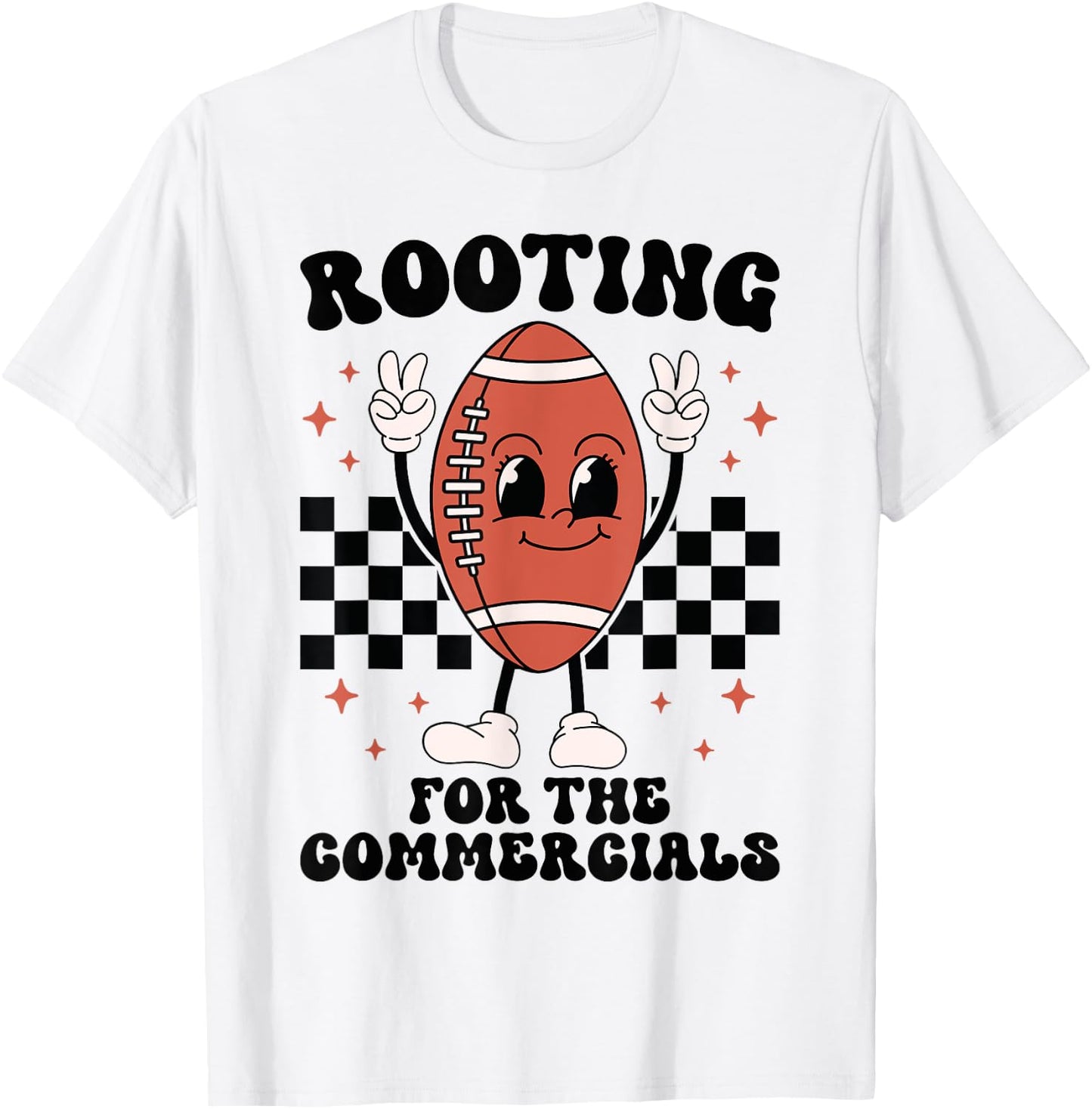 Rooting For The Commercials American Football Players T-Shirt - T-Shirt | White