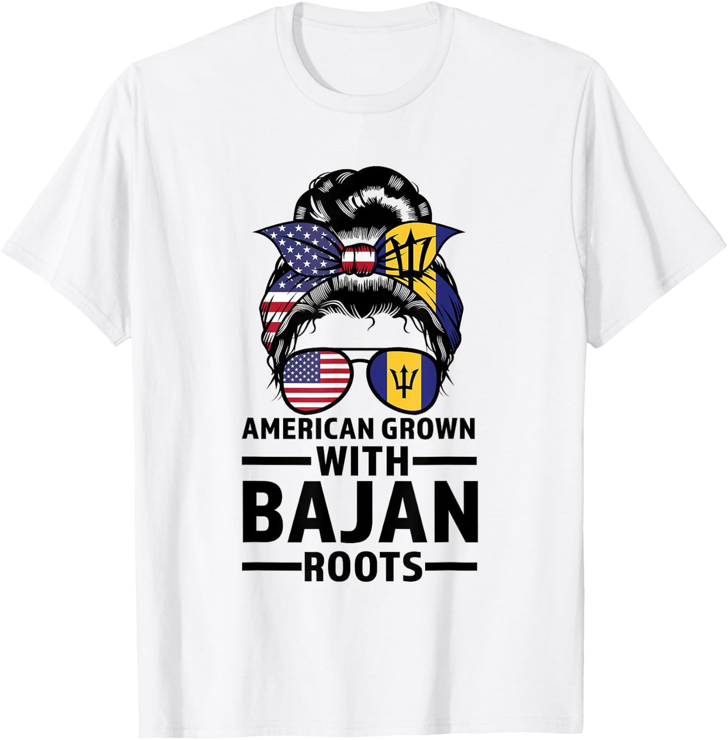 american grown with Bajan roots Bajan T-Shirt - T-Shirt | White