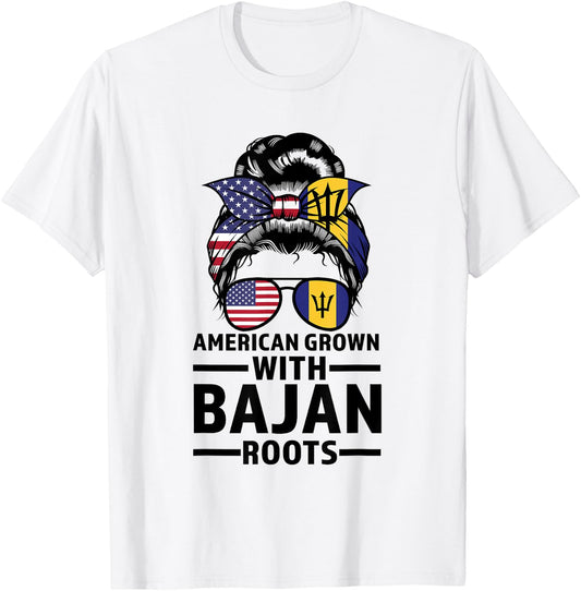 american grown with Bajan roots Bajan T-Shirt - T-Shirt | White