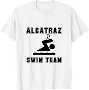 Alcatraz Swim Team Funny T-Shirt - T-Shirt | White