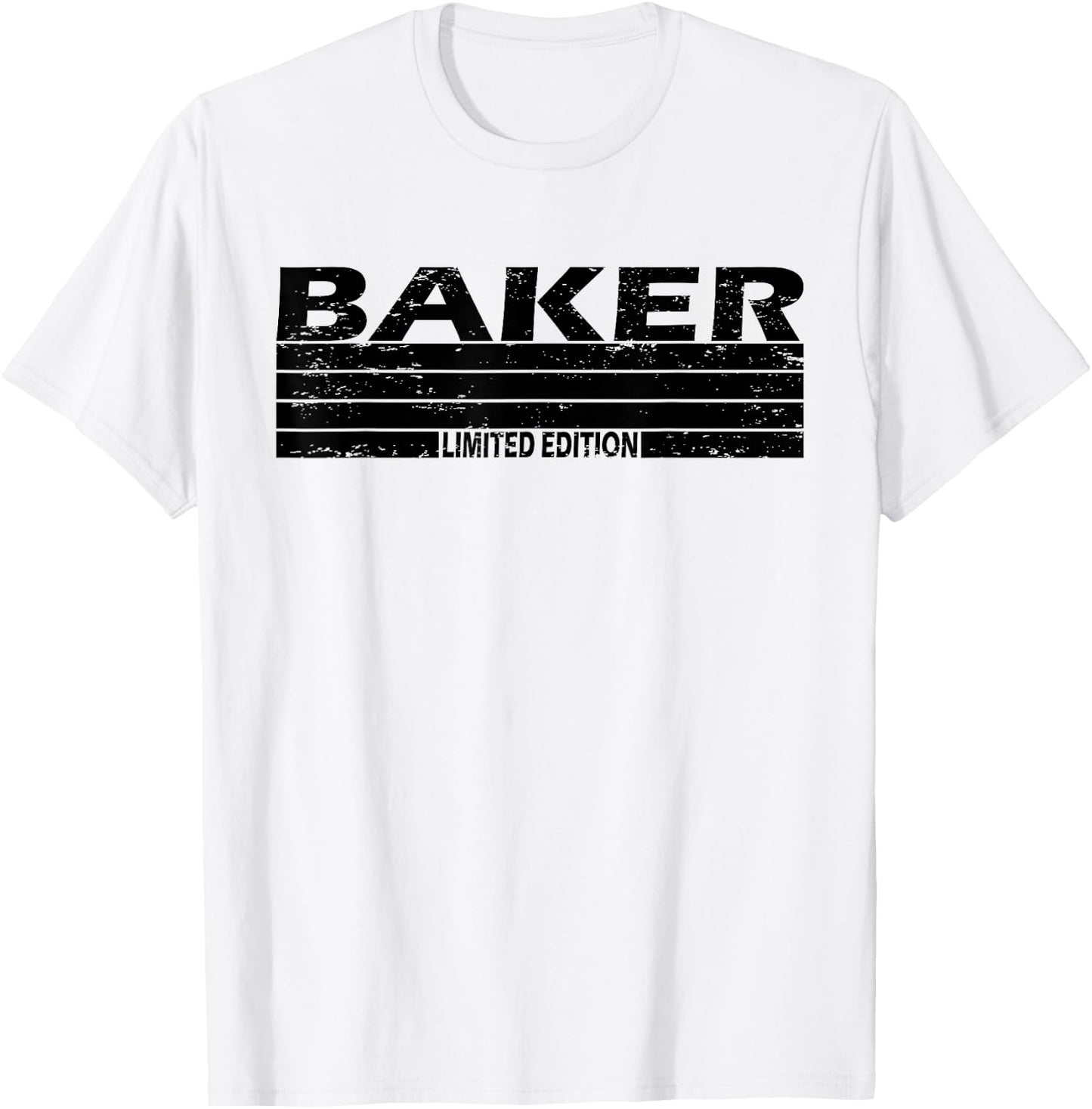 Baker Surname Limited Edition Retro Vintage Style Sunset T-Shirt - T-Shirt | White