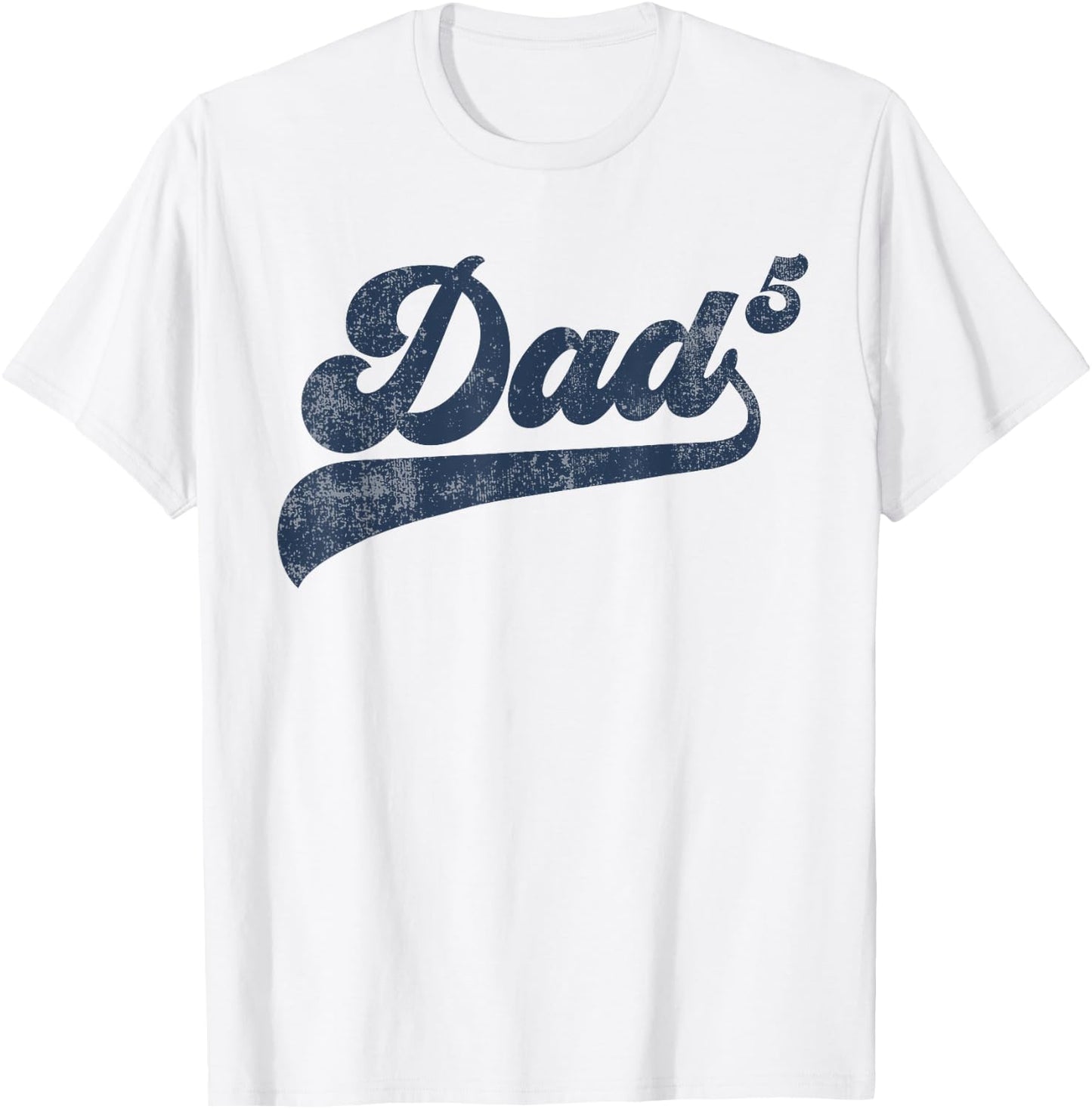 Dad5 Daddy Of 5 Kids Gifts Father Of Five Fifth Time Dad T-Shirt - T-Shirt | White