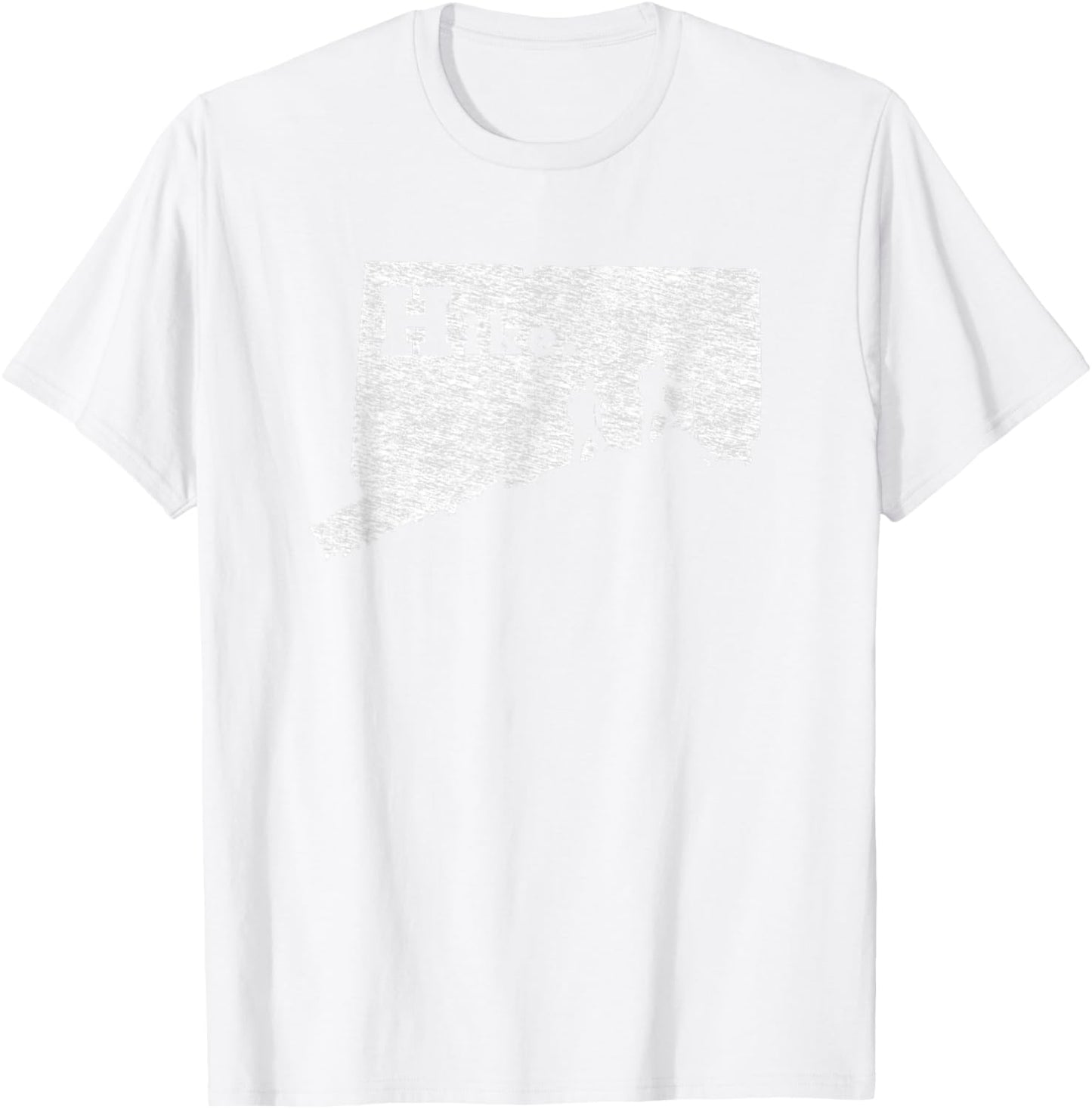 Retro Connecticut Distressed Hiking T-Shirt - T-Shirt | White