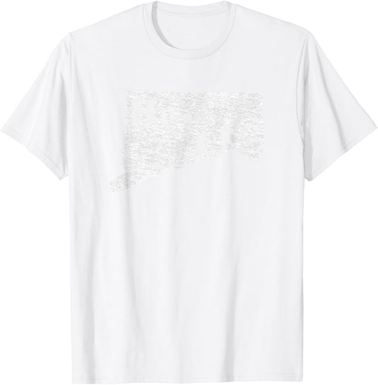 Retro Connecticut Distressed Hiking T-Shirt - T-Shirt | White