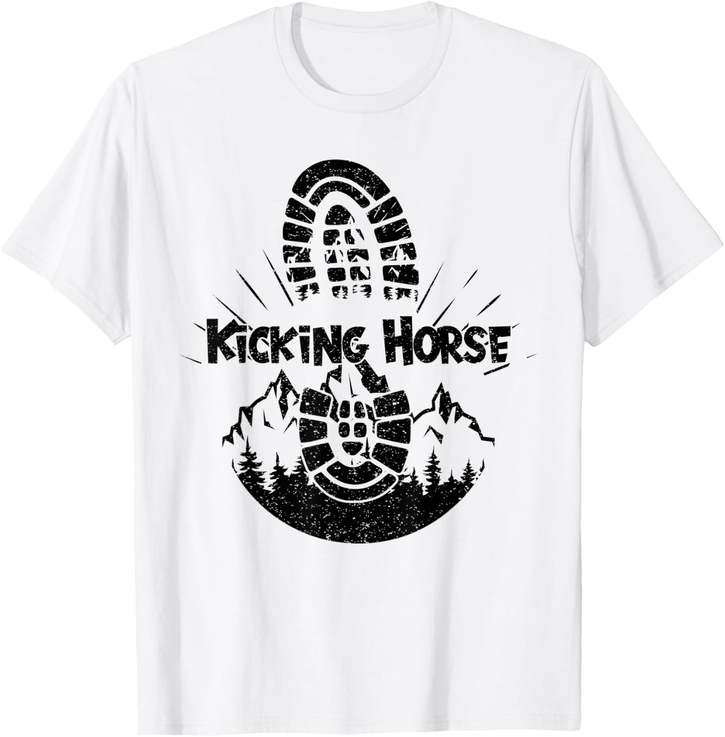 Hiking In Kicking Horse Vacation Ski T-Shirt - T-Shirt | White