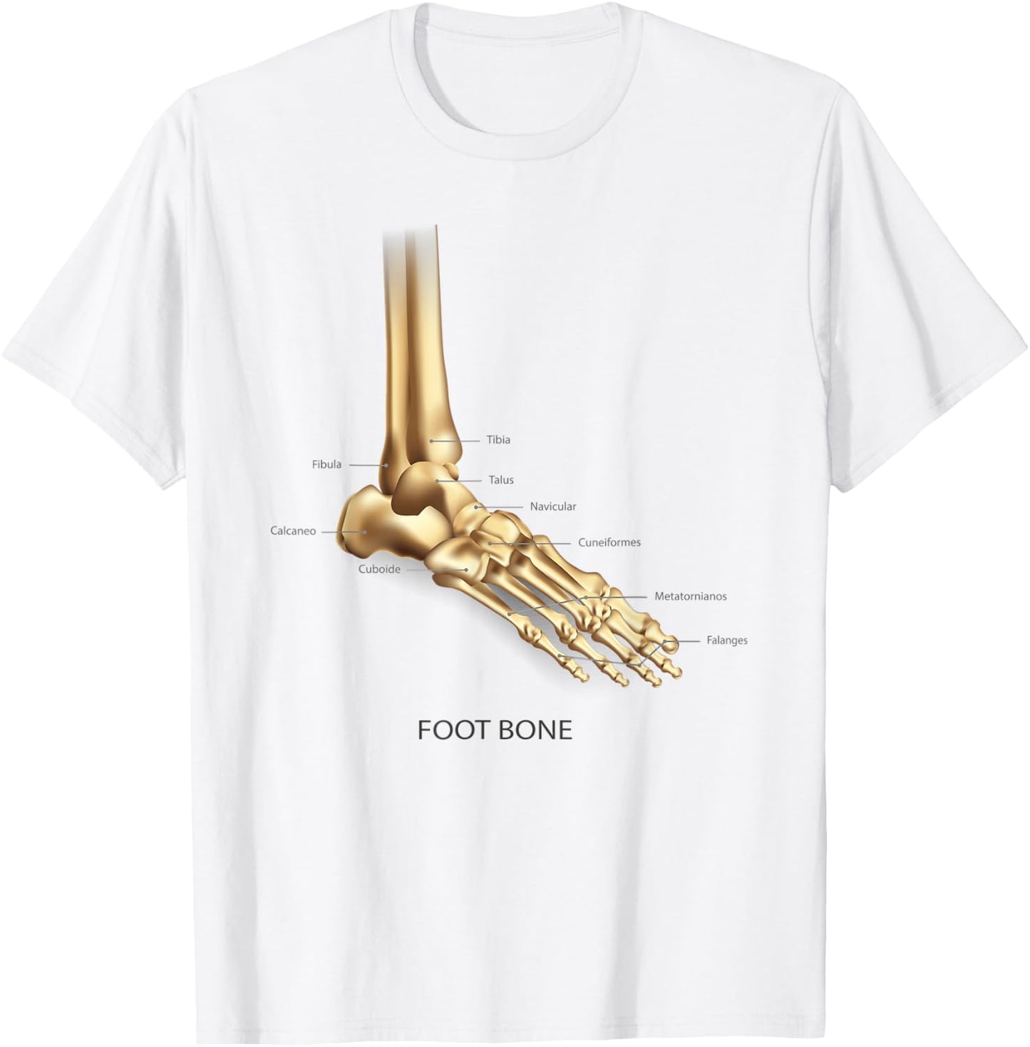 Funny Anatomy Foot Bon Human Anatomical Science Education T-Shirt - T-Shirt | White
