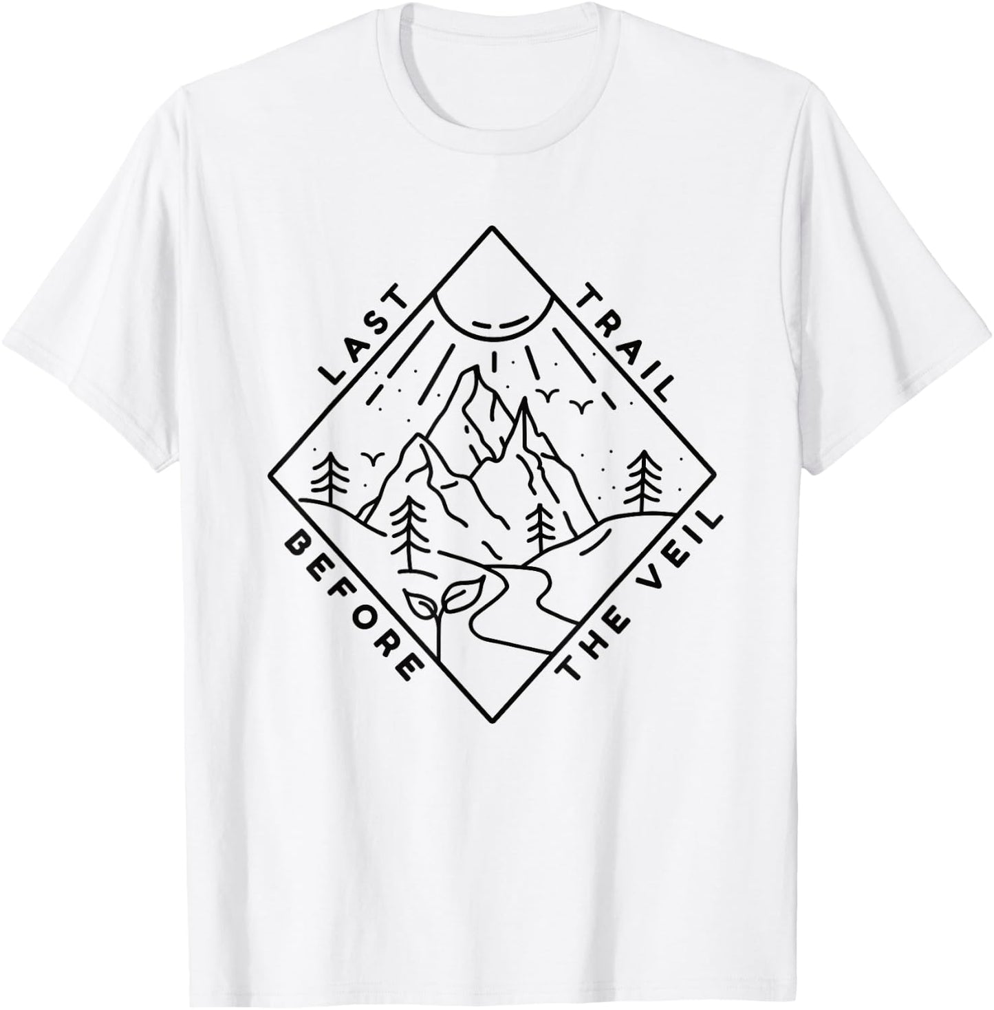 Bachelorette Hiking Mountain Last Trail Before The Veil T-Shirt - T-Shirt | White