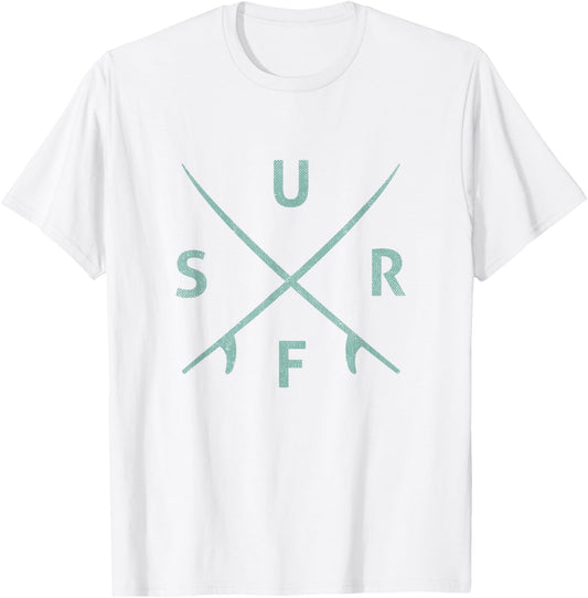 Subtle Wave Surfing Shirts Surf Logo T-Shirt - T-Shirt | White
