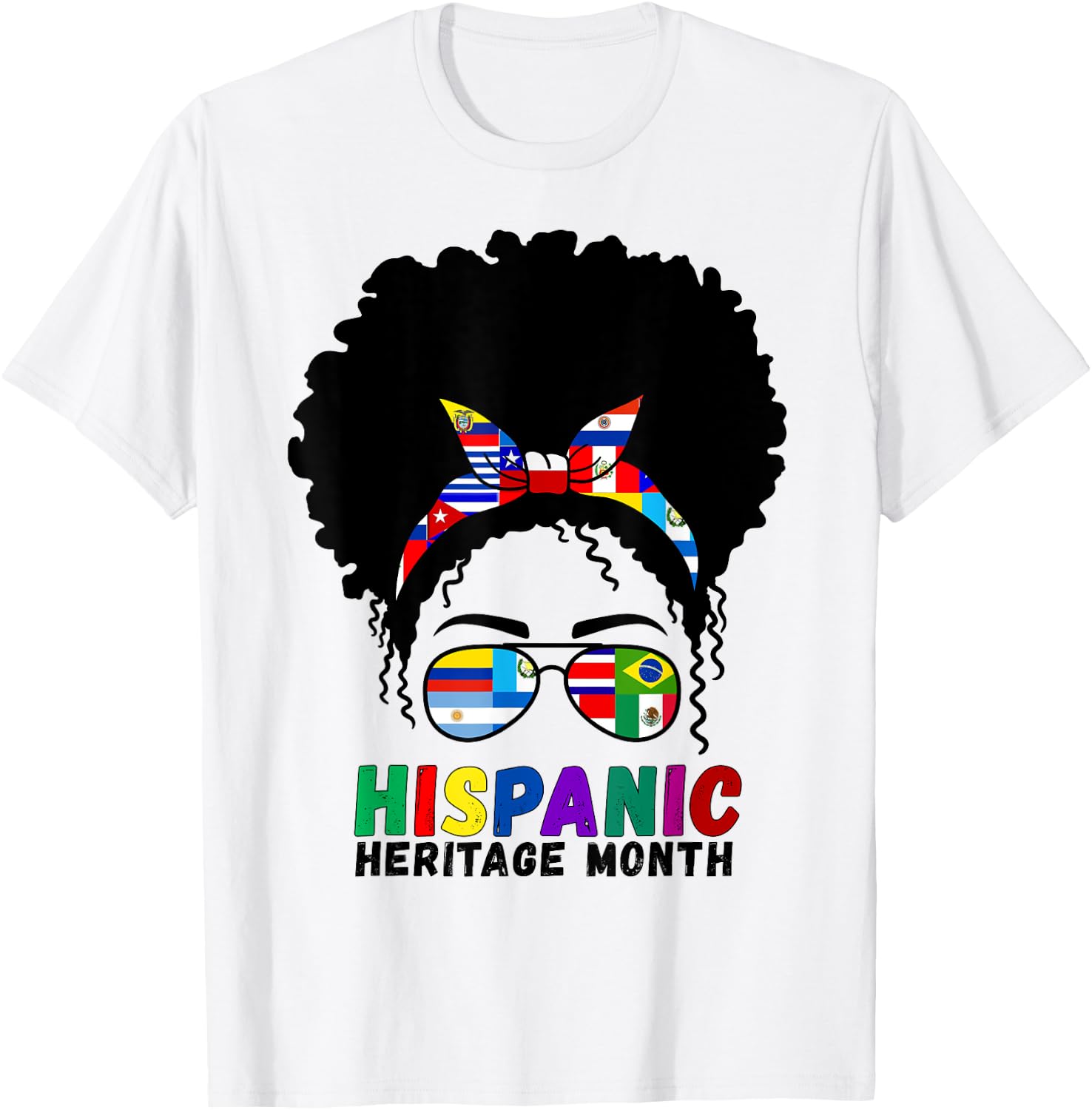 Hispanic Heritage Month Latino Country Flags Women T-Shirt - T-Shirt | White