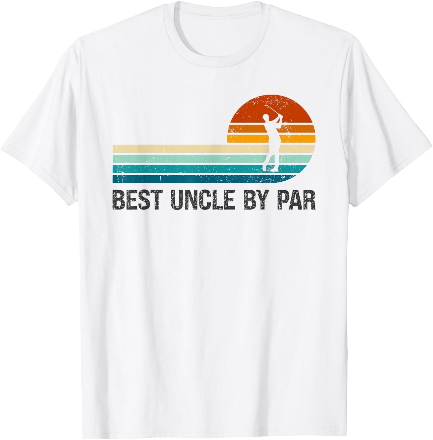 Best Uncle By Par Funny Golf Golfing Players Golfer Lover T-Shirt - T-Shirt | White