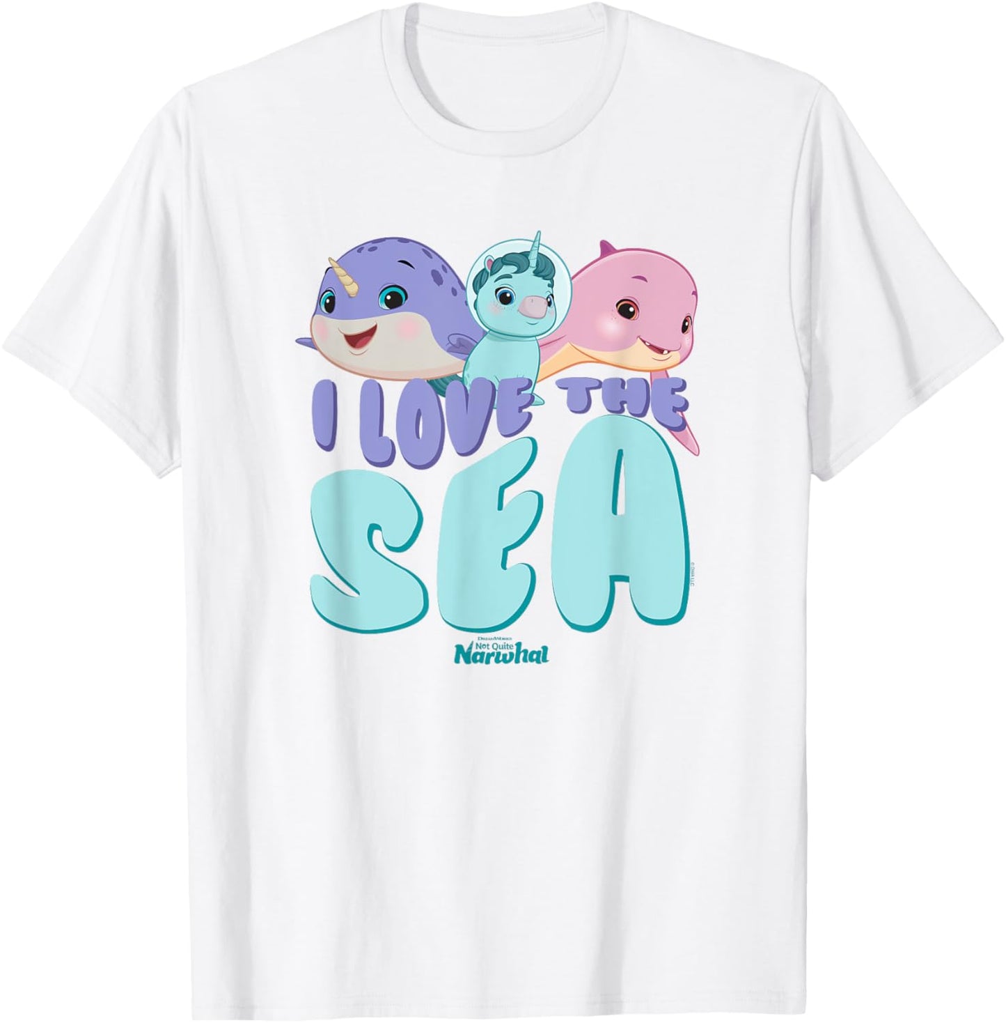 DreamWorks Not Quite Narwhal I Love the Sea T-Shirt - T-Shirt | White