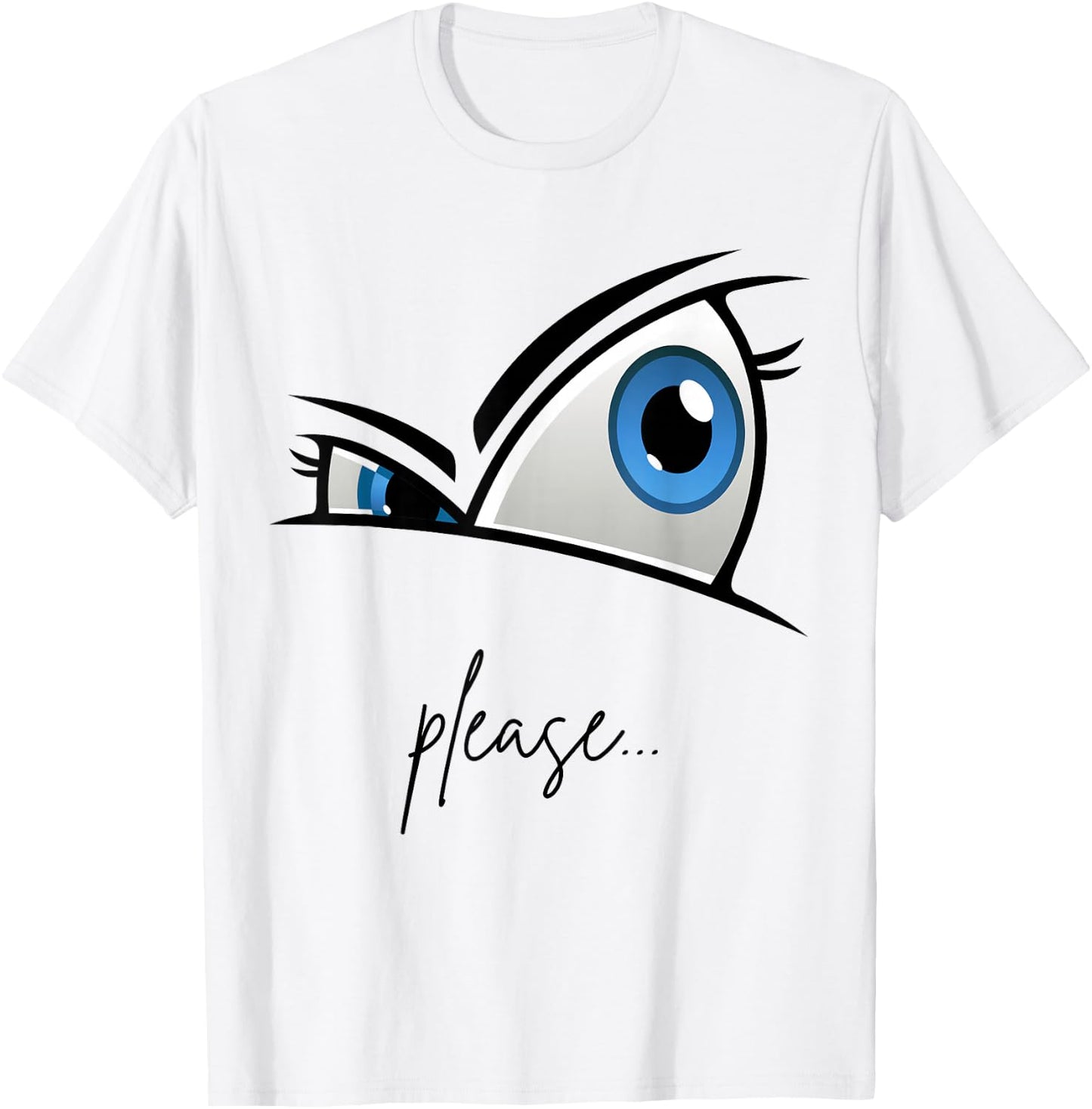 Funny Sarcastic Humor, Sideway Side Stink EYE T-Shirt - T-Shirt | White