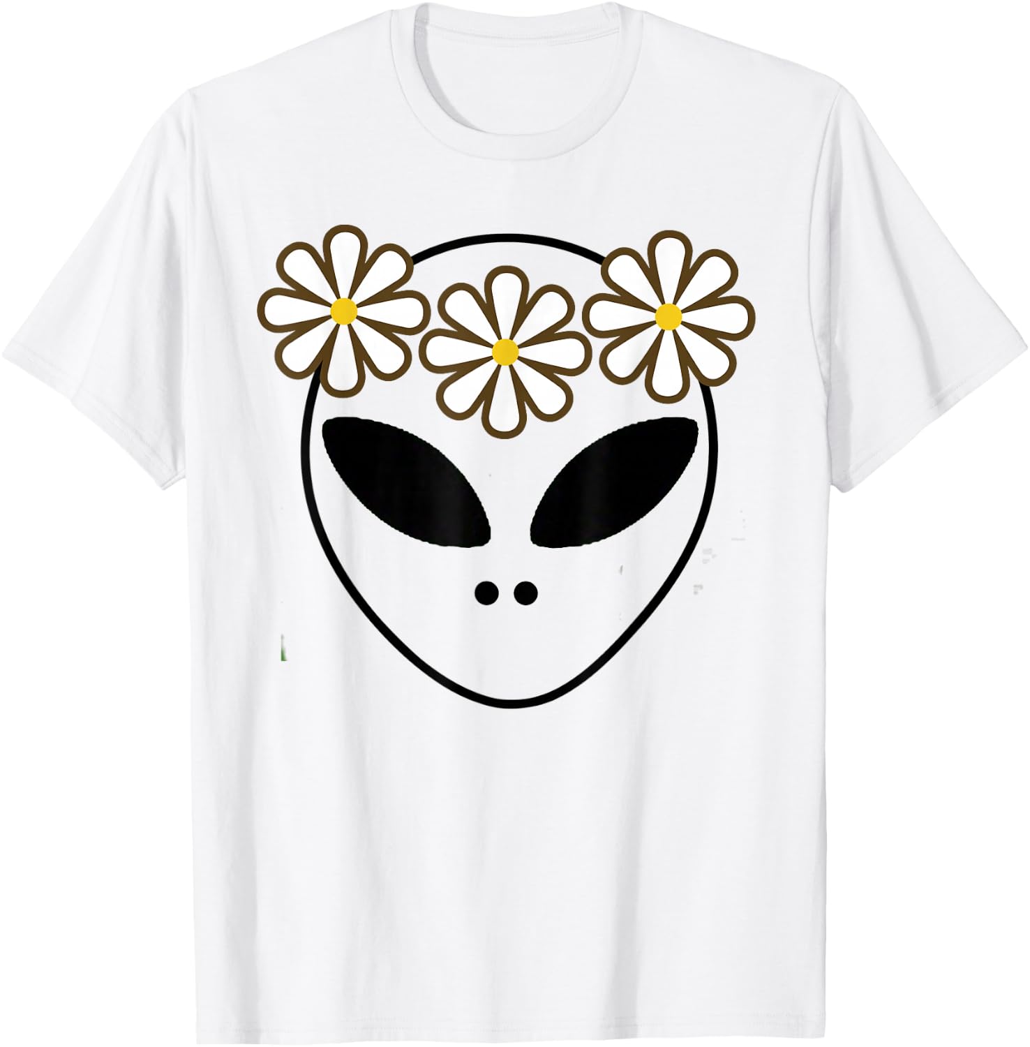 Alien Costume Halloween Cute Green Aliens Face Kawaii T-Shirt - T-Shirt | White
