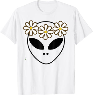 Alien Costume Halloween Cute Green Aliens Face Kawaii T-Shirt - T-Shirt | White