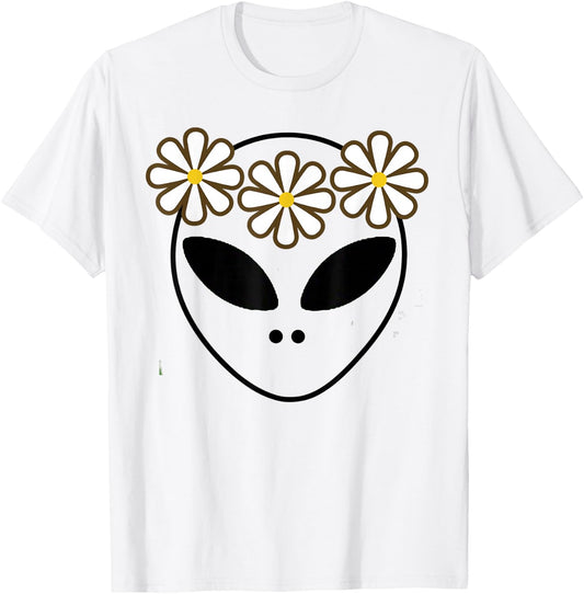 Alien Costume Halloween Cute Green Aliens Face Kawaii T-Shirt - T-Shirt | White