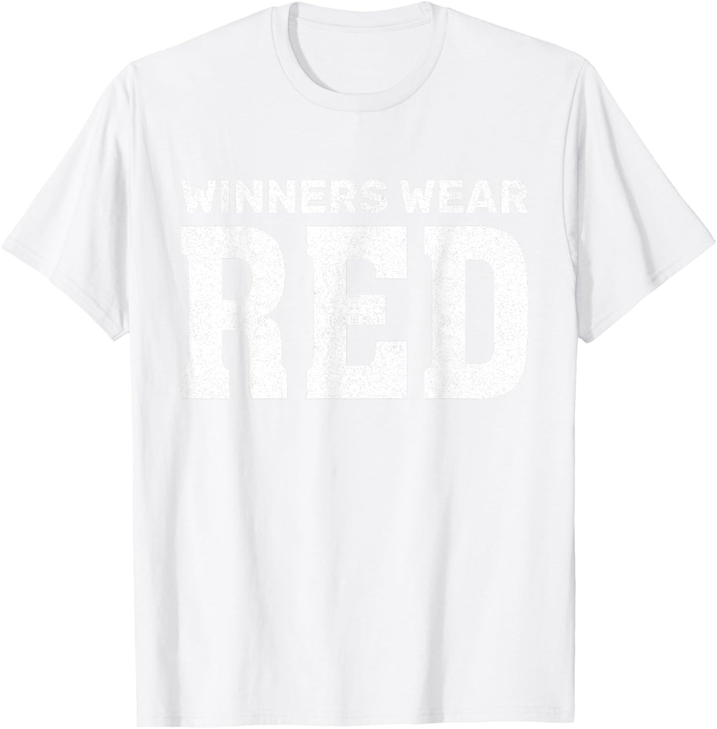 Winners Wear Red Team Spirit Game Competition Funny Camping T-Shirt - T-Shirt | White