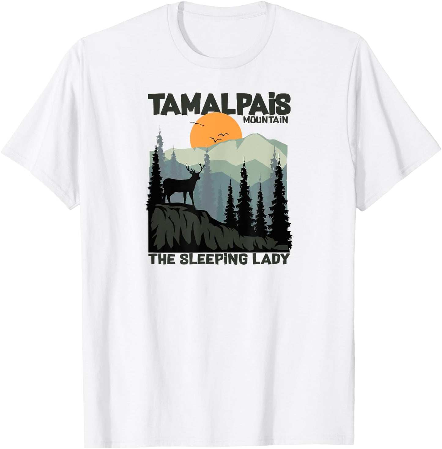 Mt. Tamalpais The Sleeping Lady Marin County California T-Shirt - T-Shirt | White