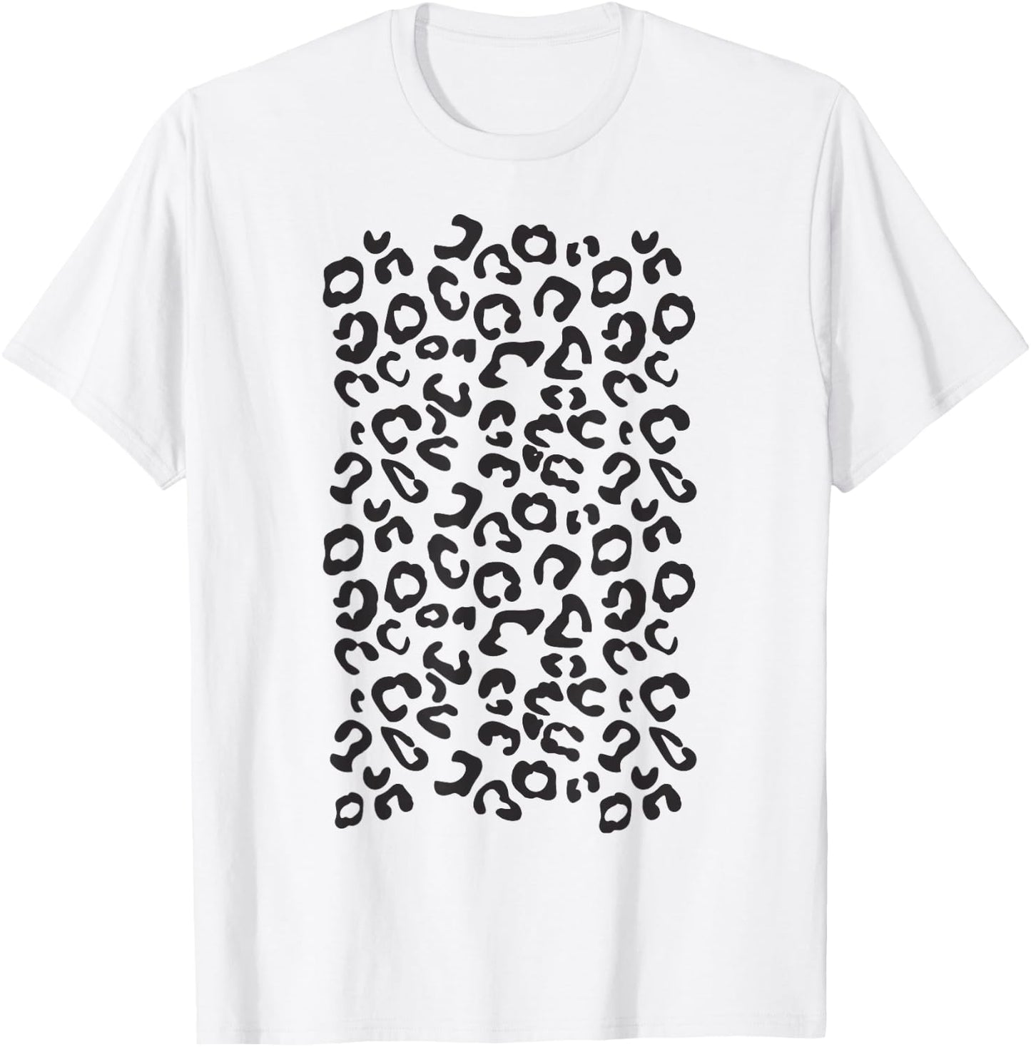 Funny Leopard Animal Print Black And White T-Shirt - T-Shirt | White