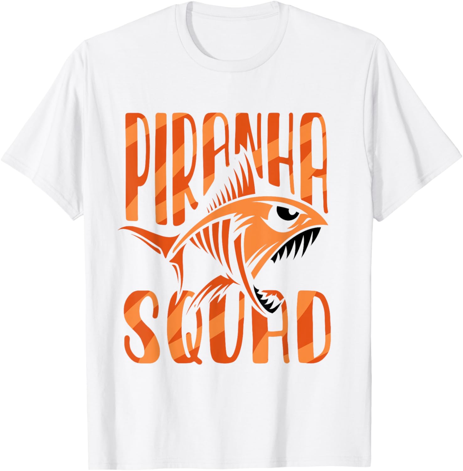 Piranha Squad Retro Lover Fish Piranhas T-Shirt - T-Shirt | White