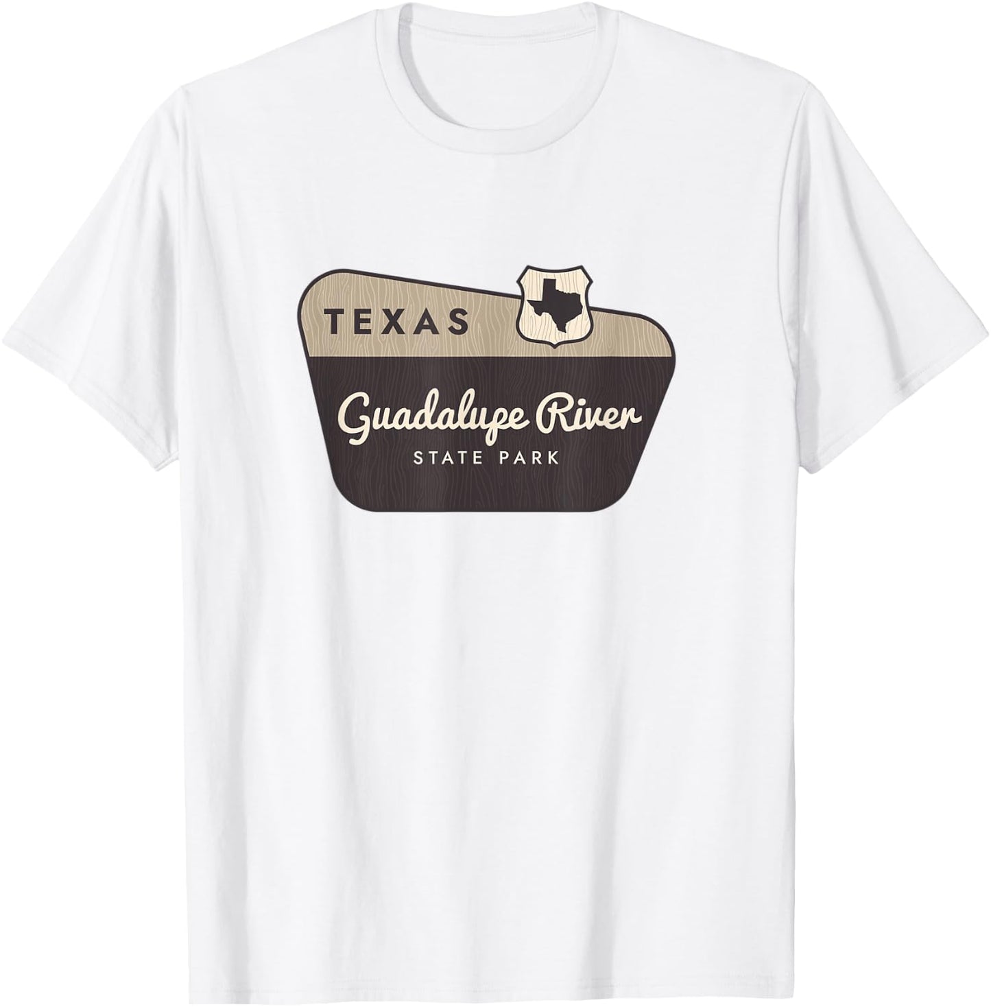 Guadalupe River State Park Texas TX Welcome Sign Vacation T-Shirt - T-Shirt | White