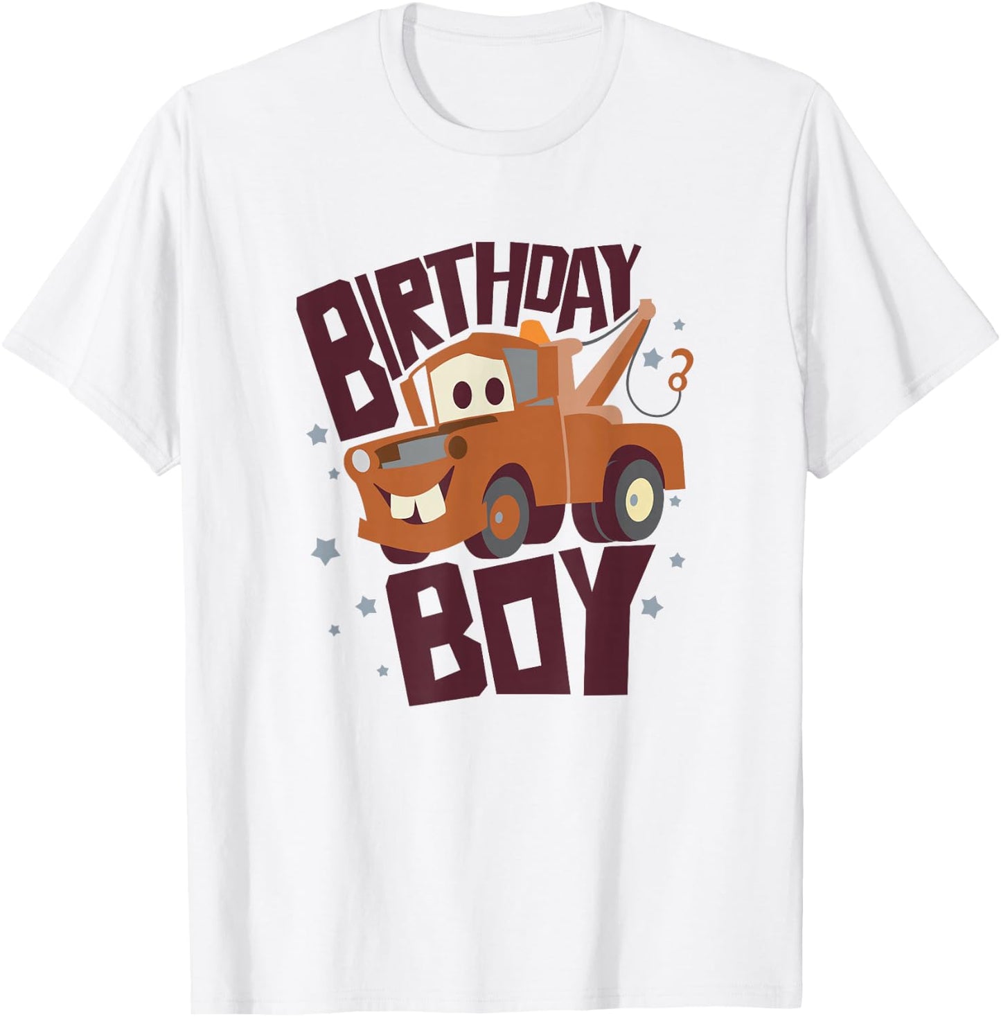 Disney Pixar Cars Birthday Boy Tow Mater Portrait T-Shirt - T-Shirt | White